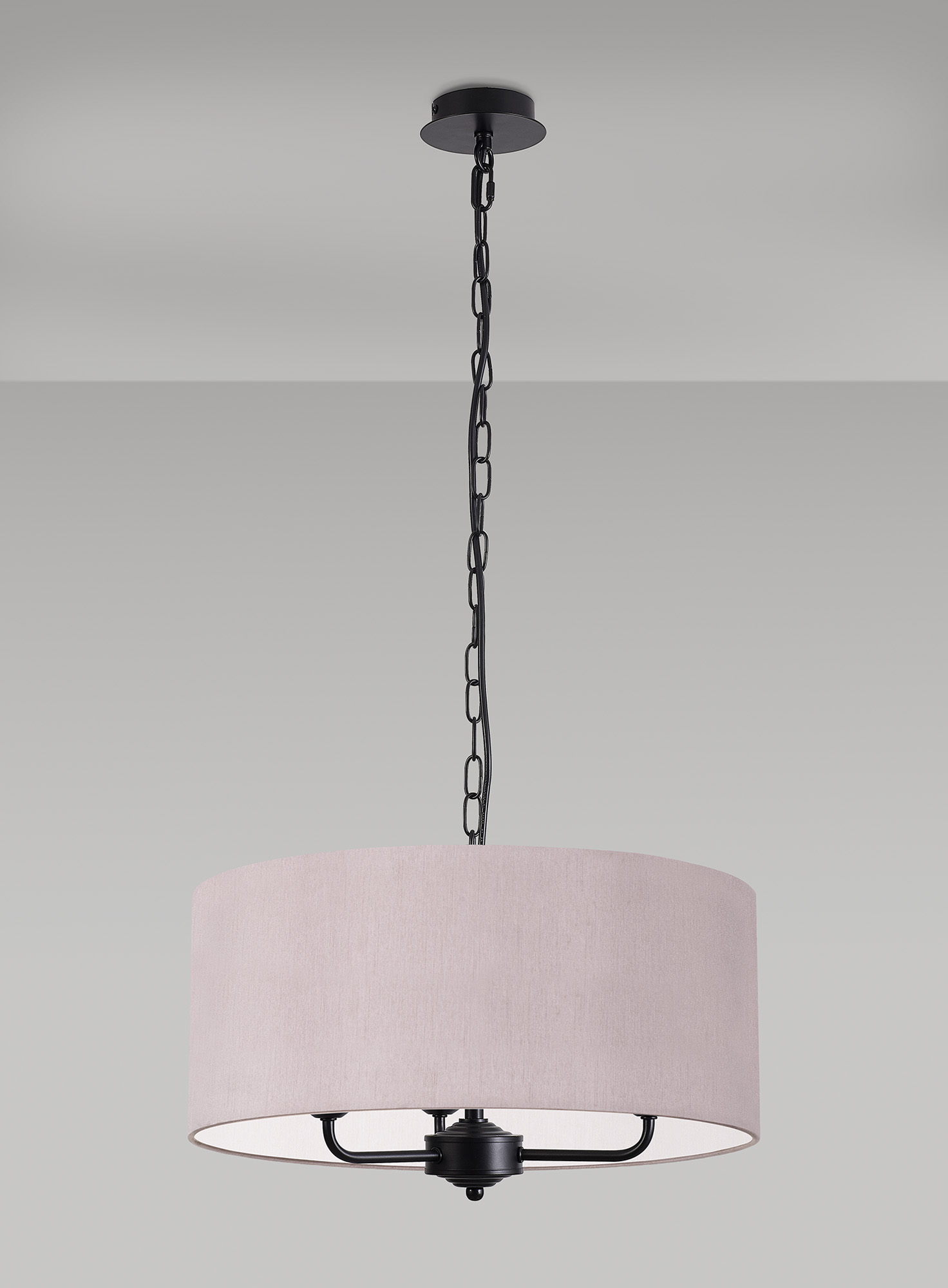 Banyan 50cm 3 Light Pendant Matt Black, Taupe/Halo Gold DK1040  Deco Banyan